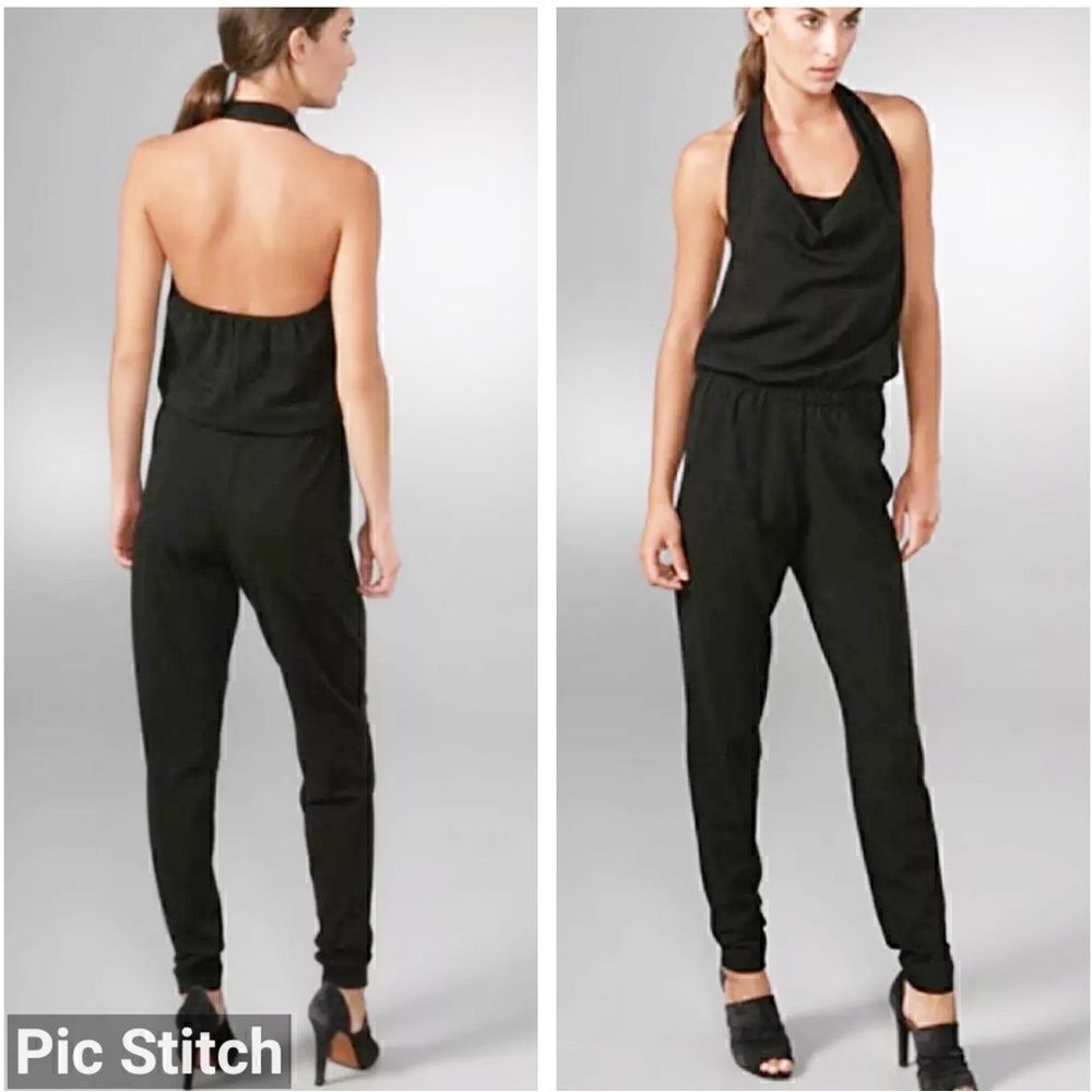 Vince Black Halter Jumpsuit
